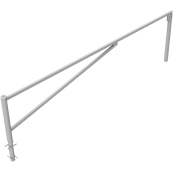 Swing barrier | for casting in concrete, hot-dip galvanized | clear width: 4500 mm | with Euro profile cylinder lock